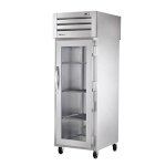 True STR1RPT-1G-1S-HC - Pass-Thru Refrigerator, one-section, (1) glass door front, (1) solid door rear